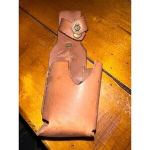 Handcrafted Leather Ammo Holster With Snap Closure